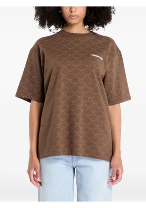 A BATHING APE® College monogram-logo T-shirt - Brown
