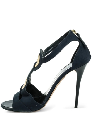 Giuseppe Zanotti Vintage pre-owned 120mm canvas sandals - Blue