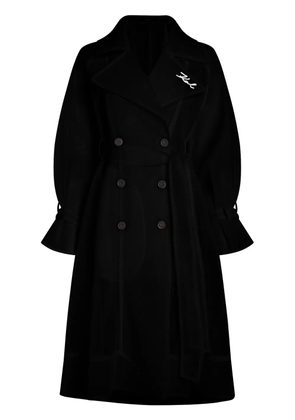 Karl Lagerfeld mesh trench coat - Black