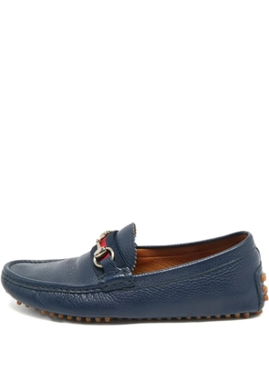 Gucci Pre-Owned Horsebit leather loafers - Blue