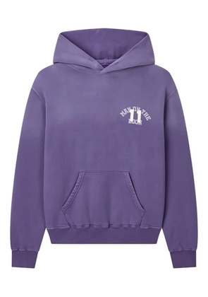 Man On The Boon. logo-embroidered hoodie - Purple