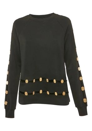 Balmain Pre-Owned coin-embellished sweatshirt - Black