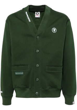 AAPE BY *A BATHING APE® logo cardigan - Green