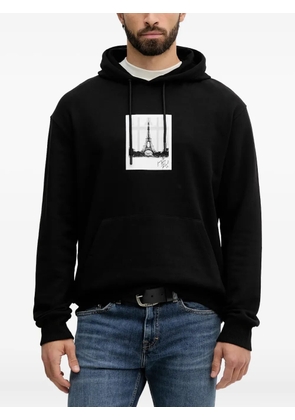 Karl Lagerfeld x Paris Hilton printed hoodie - Black