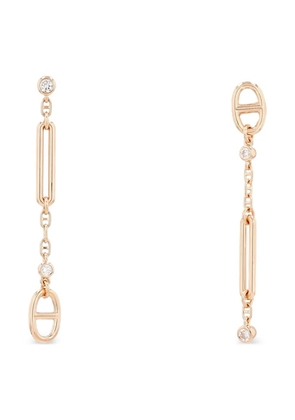 Hermès Pre-Owned 2020's Chaine d'Ancre diamond pink gold chaos earrings