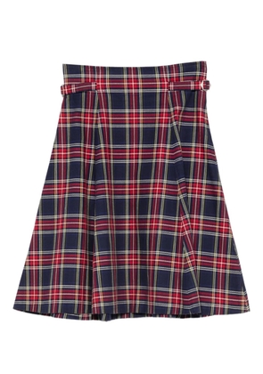 Comme Des Garçons Pre-Owned 1990s checked-pattern skirt - Blue
