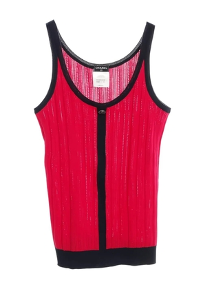CHANEL Pre-Owned 1986-1988 knit tank top - Red