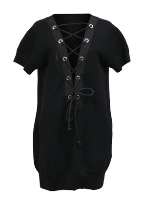 sacai lace-up mini dress - Black