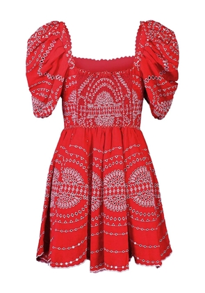 Charo Ruiz Ibiza puff-sleeve embroidered dress