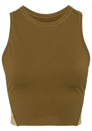 On Running Movement panelled crop top - Brown