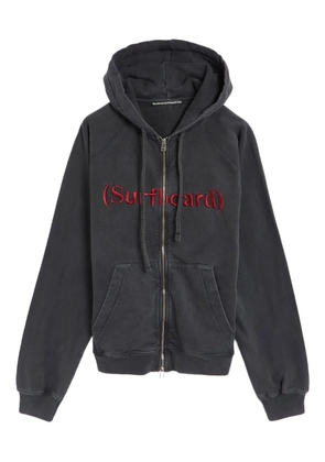 Stockholm Surfboard Club Ace embroidered zip-up hoodie - Black