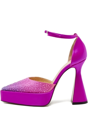 MACH & MACH 125mm crystal-embellished heeled pumps - Pink