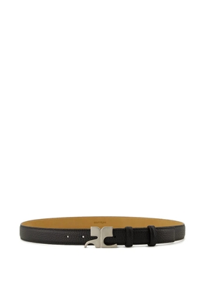 Courrèges logo-buckle leather belt - Black