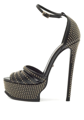 Roberto Cavalli Vintage studded platform sandals - Black