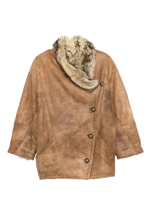 A.N.G.E.L.O. Vintage Cult 1980s fur-trim coat - Brown