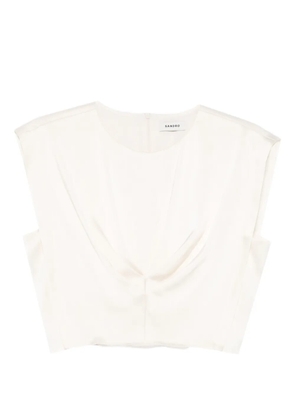 SANDRO pleated blouse - Neutrals