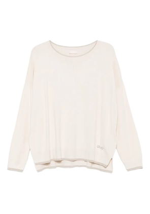 LIU JO metallic-trim sweater - Neutrals