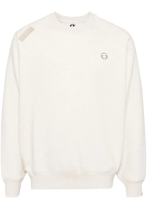 AAPE BY *A BATHING APE® logo patch sweatshirt - Neutrals