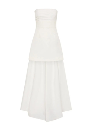 Rachel Gilbert Odette strapless pleated mini dress - White