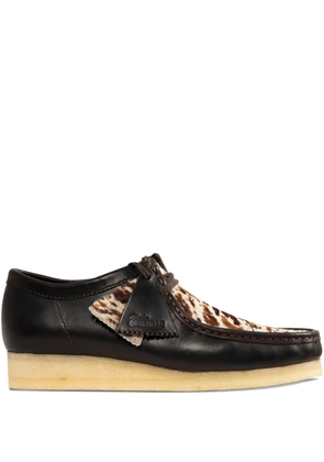 Clarks animal-print lace-up shoes - Brown