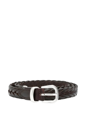 Eleventy braided-design belt - Brown