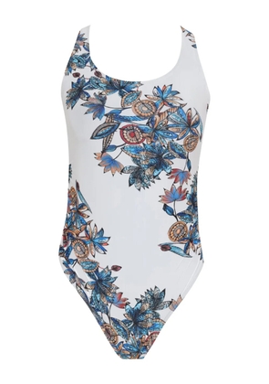 Amir Slama floral-print swimsuit - White
