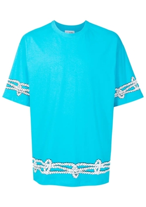 Amir Slama graphic-print cotton T-shirt - Blue