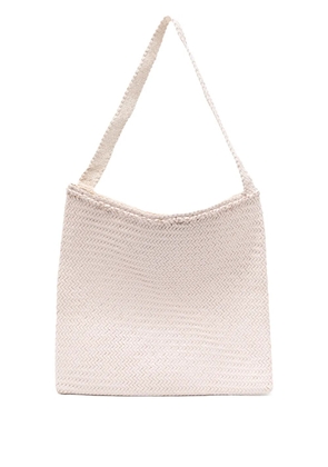 DRAGON DIFFUSION braided handle woven tote bag - Pink