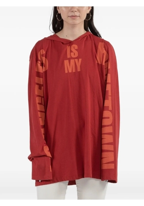 Faith Connexion hooded long-sleeve hoodie - Red