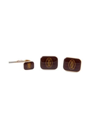 Cartier 1980s logo link set - Brown