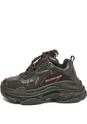 Balenciaga Pre-Owned chunky sole logo-print sneakers - Black