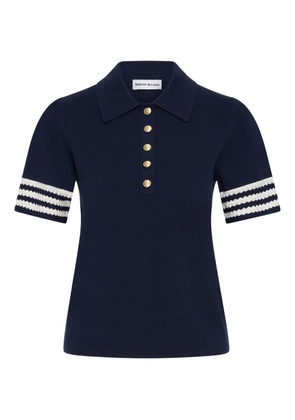 Rebecca Vallance striped mayflower polo shirt - Blue
