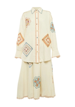 ZIMMERMANN embroidered scalloped-edge suit - Neutrals