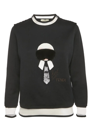 Fendi Pre-Owned x Karl Lagerfeld Karl Loves Fendi sweatshirt - Black