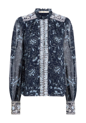Marie Oliver Brielle floral-print blouse - Blue