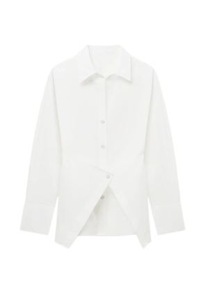 Helmut Lang button asymmetric cotton shirt - White