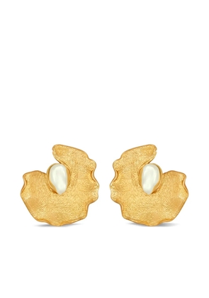 Oscar de la Renta pearl-detailing earrings - Gold