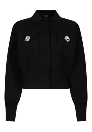 LIU JO bejewelled button knit jacket - Black