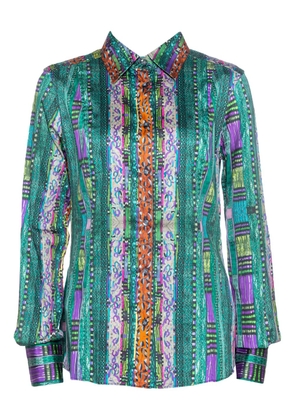 Etro Pre-Owned abstract-print shirt - Green