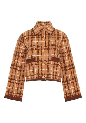 Cara Cara Delilah plaid-jacquard cardigan - Brown