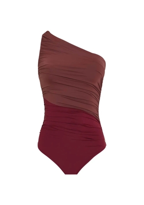 Brigitte one-shoulder swimsuit - Red