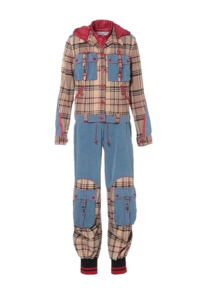 Christian Dior Pre-Owned 2004 check-pattern trousers and jacket set - Neutrals