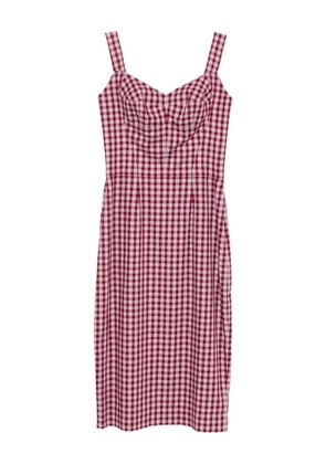 BLAKLACE straps checkered dress