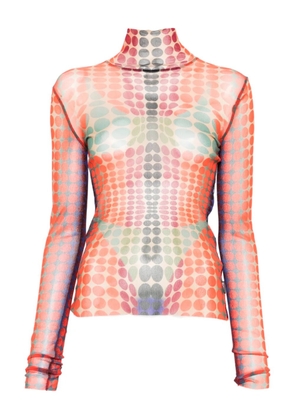 Jean Paul Gaultier patterned top - Orange