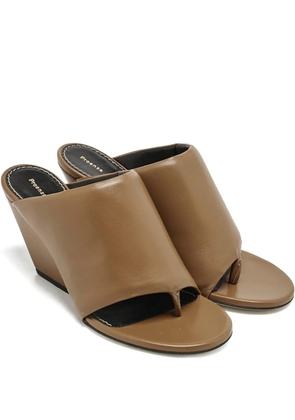 Proenza Schouler leather wedge sandals - Brown