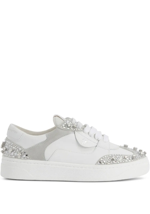 Giuseppe Zanotti GZ94 bead-rhinestone sneakers - White