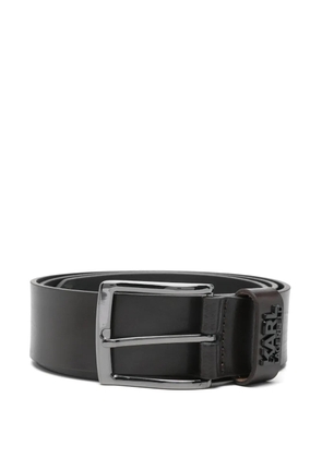 Karl Lagerfeld logo buckle belt - Brown