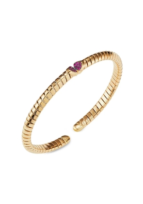 MARINA B 18K yellow gold Trisolina ruby bangle bracelet