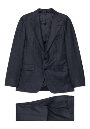 Canali checked single-breasted suit - Blue