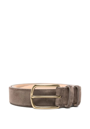 Officine Creative suede buckle belt - Brown